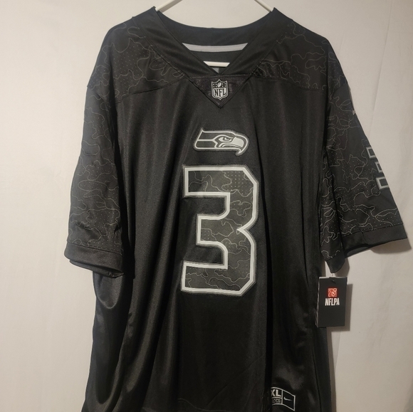 NFL Seattle Seahawks Black Jersey 2XL Russell Wilson 45NM-00A-78F-002 - Picture 1 of 6